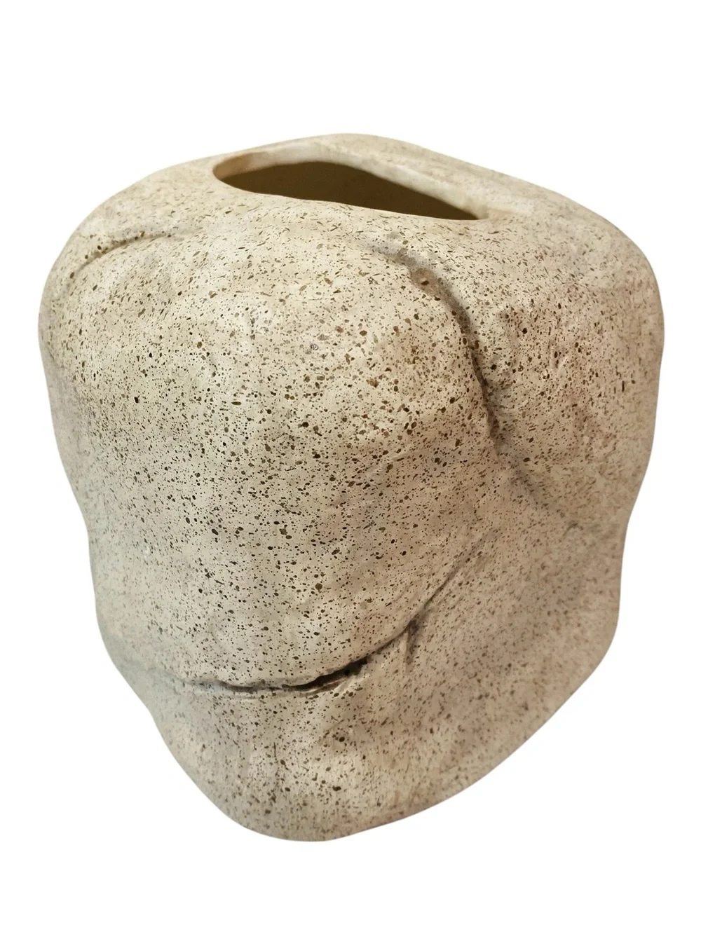 Ceramic Faux Stone Tissue Box Cover 6.5” x 6.5”